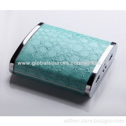 Portable Power Banks, 10,400mAh High-capacity, Double Output USB, Leatherface, Grade Intelligent IC
